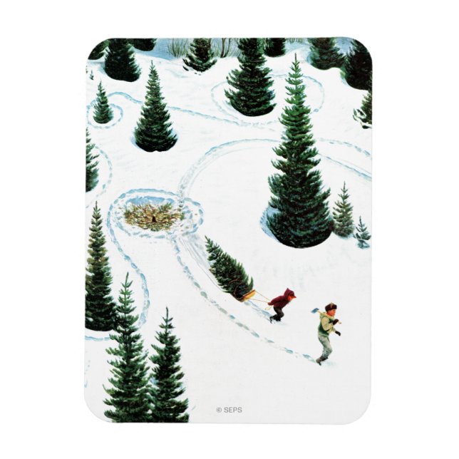 Imán Cortar el árbol (Vertical)