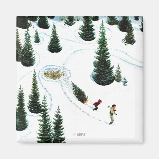 Imán Cortar el árbol (Frente)