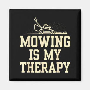 Imán Cortar la hierba es terapia cuidado del césped div