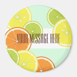 Imán Cortes de fruta de cítricos verdes personalizados 
