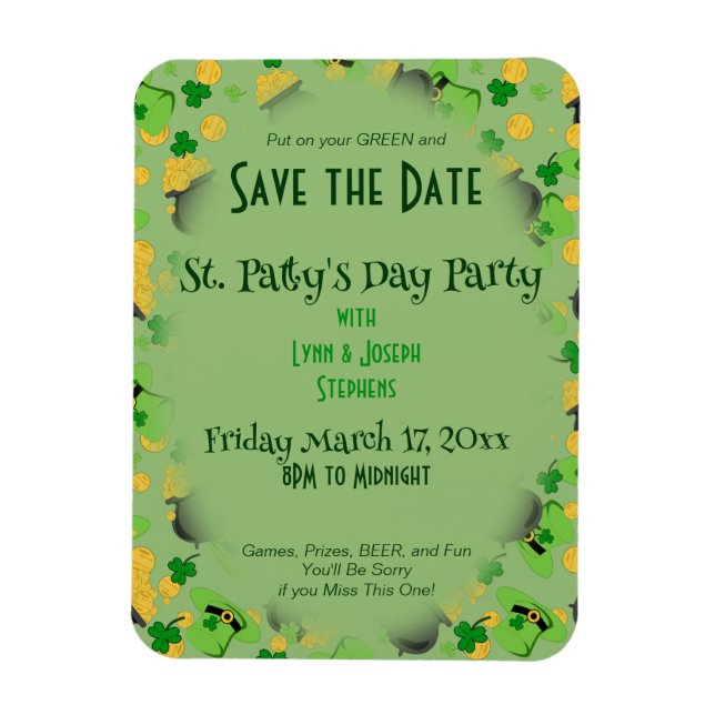 Imán Cortesía de la suerte para los irlandeses (Vertical)