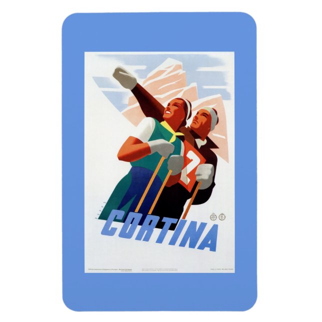 Imán Cortina Viaje Italiano Deporte de invierno (Vertical)