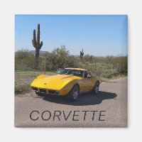 Corvette amarillo Stingray C3 Classic Car 1973