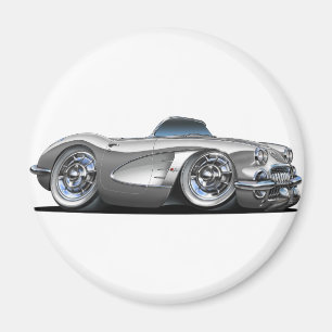 Imán Corvette convertible plateado