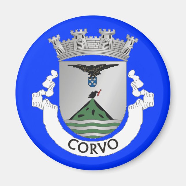 Imán Corvo Azores - Refrigerador Magnet (Frente)