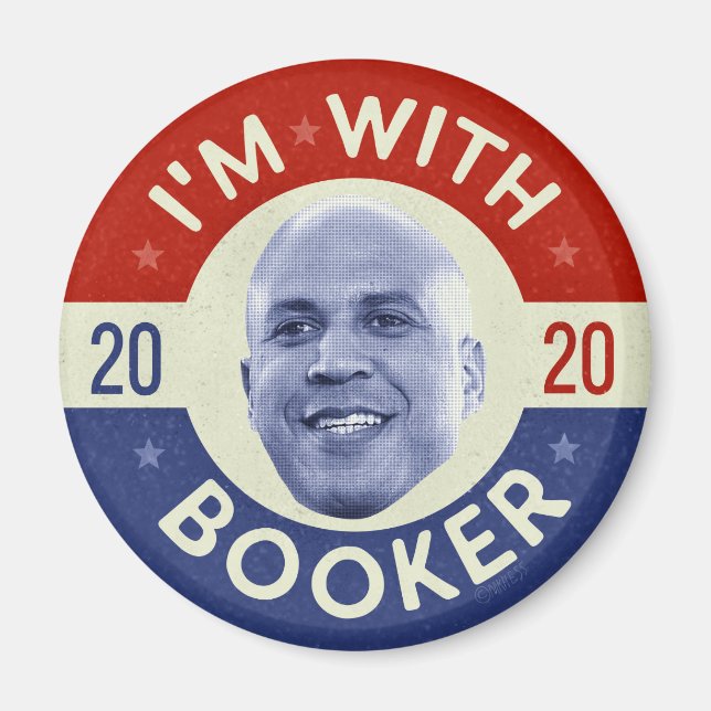 Imán Cory Booker President 2020 Democrat Photo Retro (Frente)