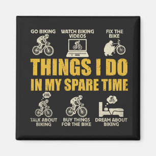 Imán Cosas Divertidas de Ciclismo que Hago en Mi Tiempo