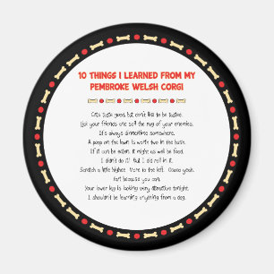 Imán Cosas Graciosas Que Aprendí De Pembroke Welsh Cor