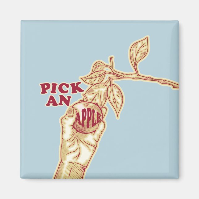 Imán Cosecha de huertos de recogida de manzana (Frente)