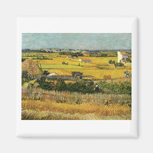 Imán Cosecha en La Crau, Vincent Van Gogh