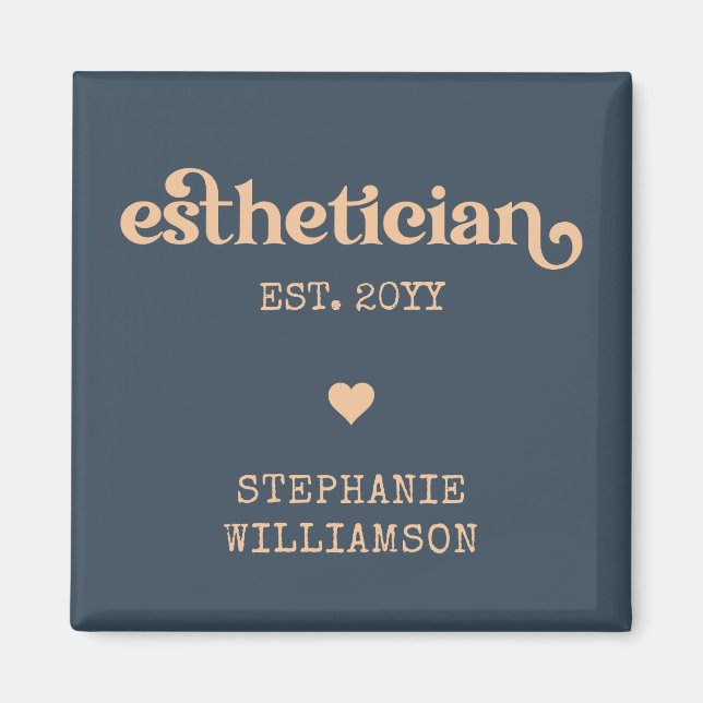 Imán Cosmetólogo estético personalizado (Frente)