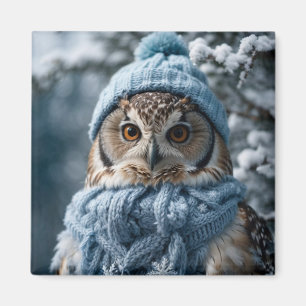 Imán Cosmoso y caprichoso invierno Wonderland Owl