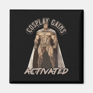 Imán Cosplay Gains Activado Funny Gym Cosplay Diseño