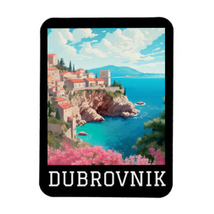 Imán Costa Adrica Retro Vintage Dubrovnik Croacia