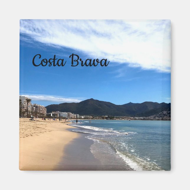 Imán Costa Brava, España - Fotografía de playa (Frente)