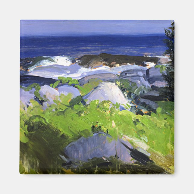 Imán Costa Cubierta de Hiedra, Isla Monhegan, Maine, ar (Frente)