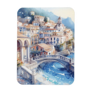 Imán Costa de Amalfi Acuarela