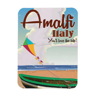 Imán costa de Amalfi Italia impresión de póster de viaj