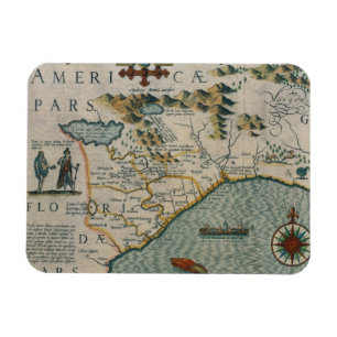 Imán Costa de Carolina del Norte, detalle del mapa