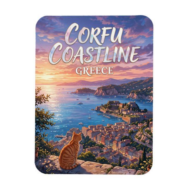 Imán Costa de Corfú Grecia (Vertical)