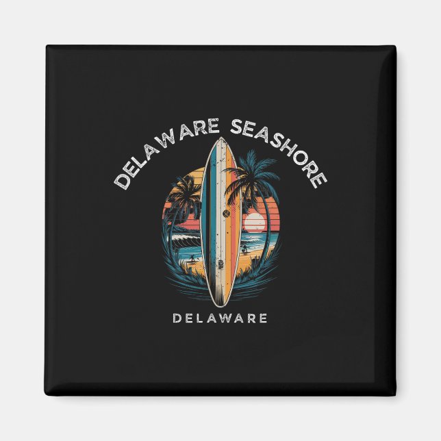 Imán Costa de Delaware Delaware Hombres Mujeres Surfing (Frente)