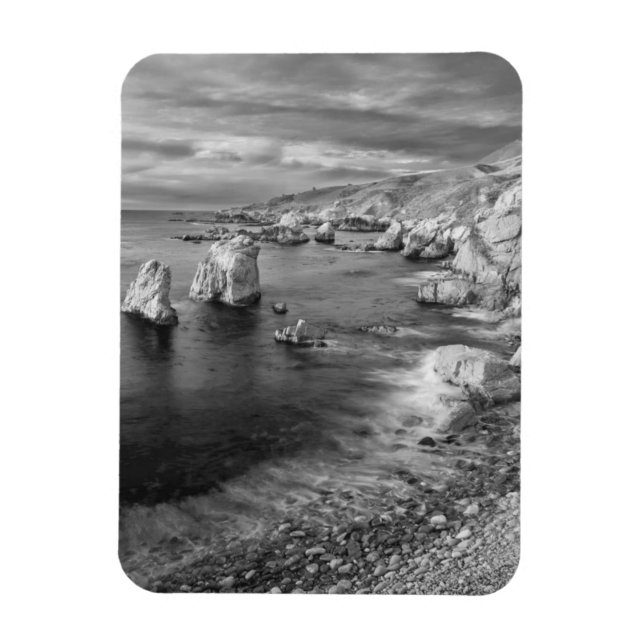 Imán Costa de la playa en B&W, California (Vertical)