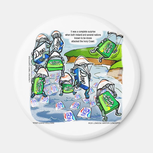 Imán Costa de Marfil Sorpresa Graciosos Regalos Tees &  (Frente)