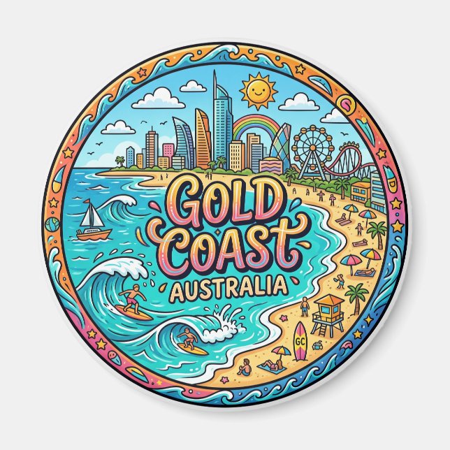 Imán Costa de Oro Australia (Frente)
