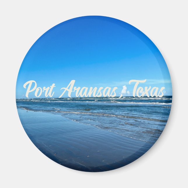 Imán Costa de Port Aransas Texas Fotografía de olas del (Frente)