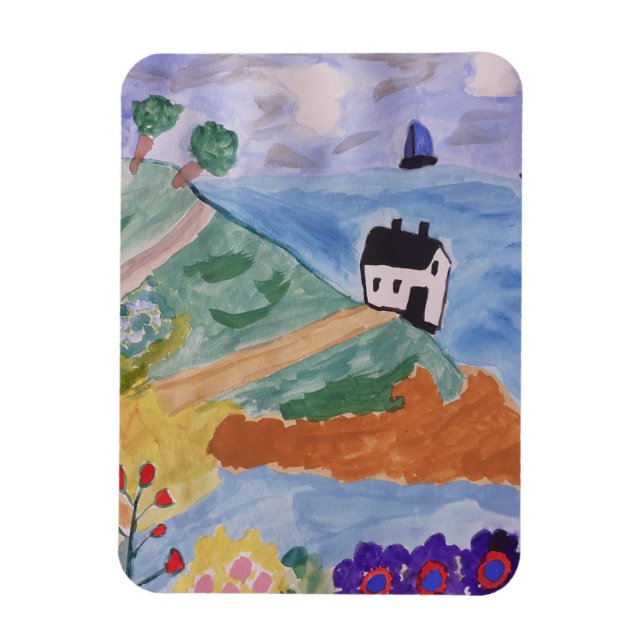 Imán Costa de Verano y Flor (Vertical)