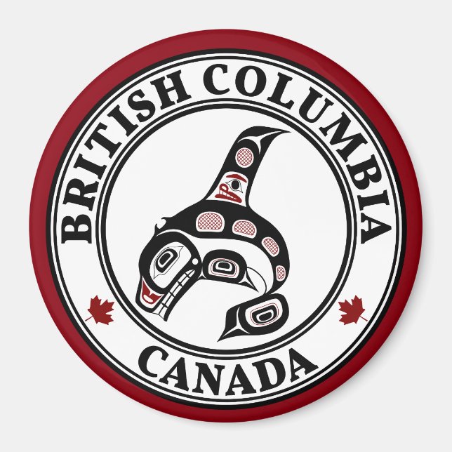 Imán Costa del Pacífico Noroccidental Arte de Haida Bal (Frente)