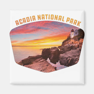 Imán Costa del Parque Nacional Acadia y Faro Monte