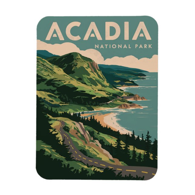 Imán Costa del Parque Nacional de Acadia (Vertical)