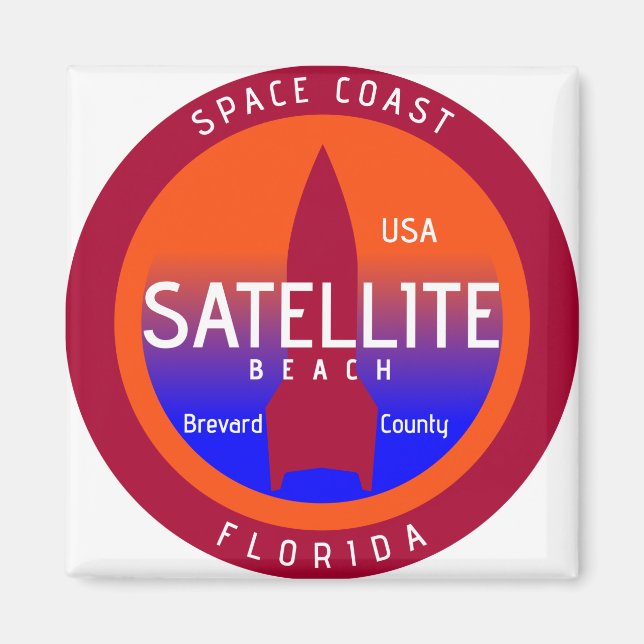 Imán Costa Espacial de Playa Satélite (Frente)