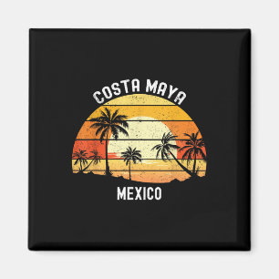 Imán Costa Maya Mexico Vacation Souvenir Beach Sunset B