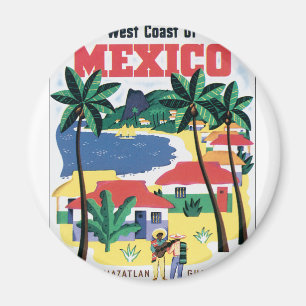 Imán Costa oeste del gráfico colorido de México