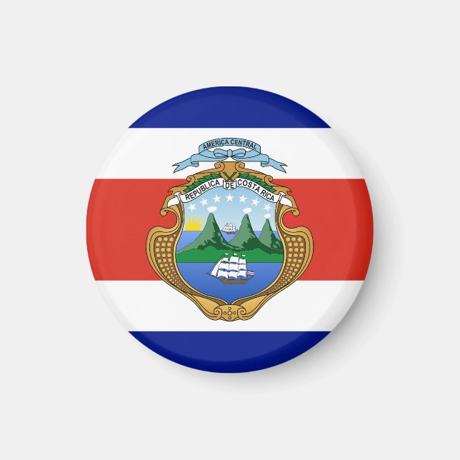 Imán Costa Rica (escudo de armas/bandera) (Frente)