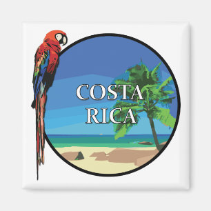 Imán Costa Rica: Magnet cuadrado de 2 pulgadas