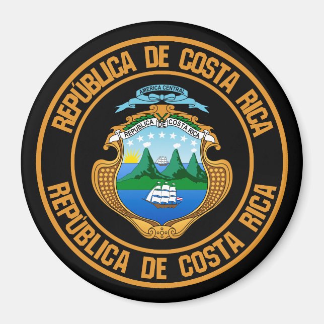 Imán Costa Rica Round Emblem (Frente)