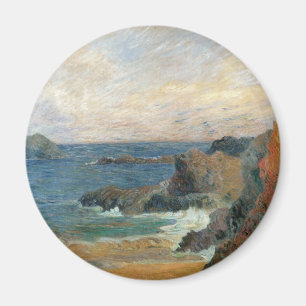 Imán Costa rocosa de Paul Gauguin, impresionismo vintag
