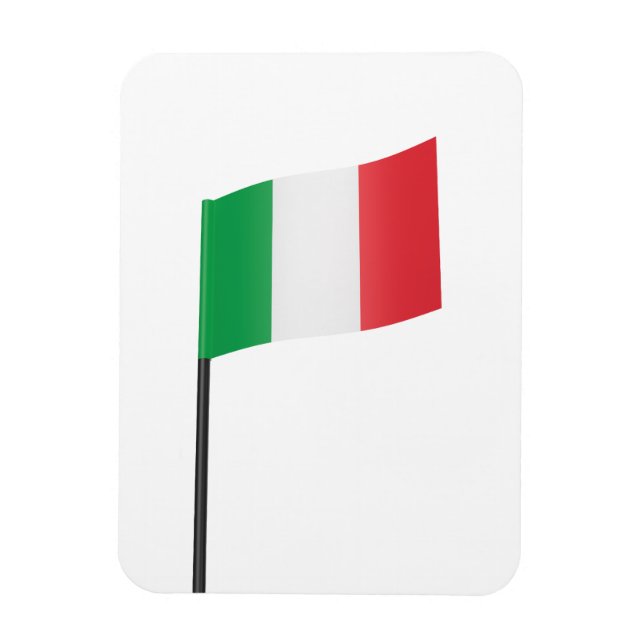 Imán Costilla de dientes de la bandera italiana (Vertical)