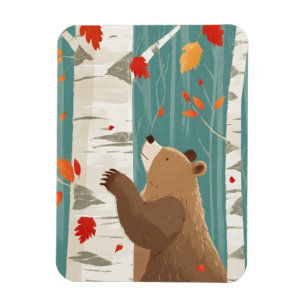 Imán Cosy Fall Woodland Bear
