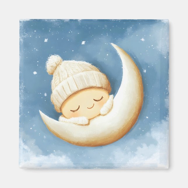 Imán Cosy Knit Nap Cresent Moon (Frente)