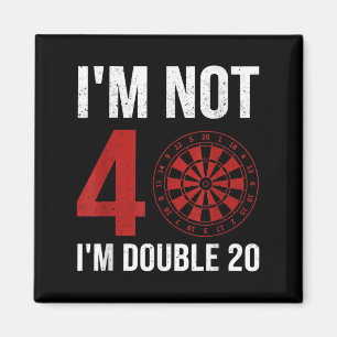 Imán Cotización De Mens Dart Player Para 40 Cumpleaños
