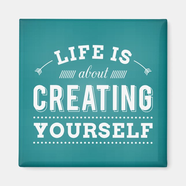 Imán Cotización de vida de la actitud motivacional del  (Frente)