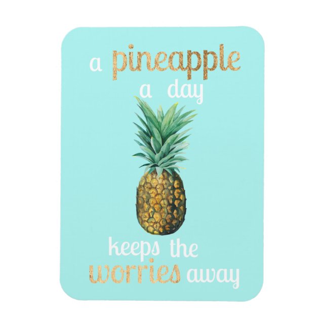 Imán Cotización de vida de piña (Vertical)