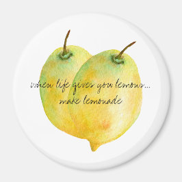 Imán Cotización inspiradora de la acuarela de los lemon