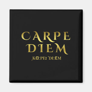 Imán Cotizaciones Inspiradoras de Seize Day Carpe Latin