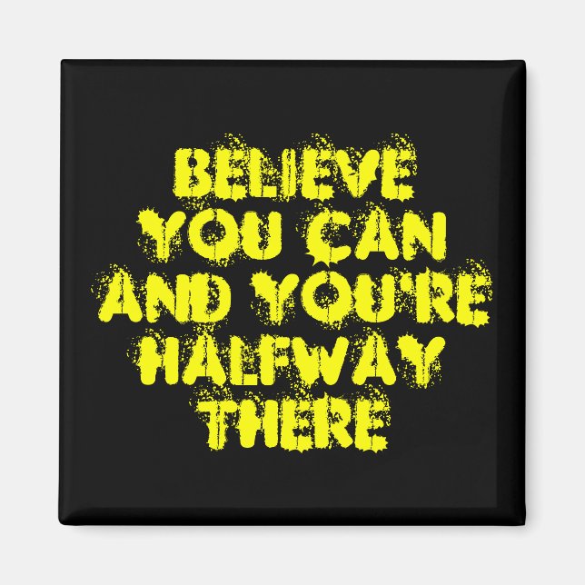 Imán Cotizaciones positivas de motivación inspiradora (Frente)