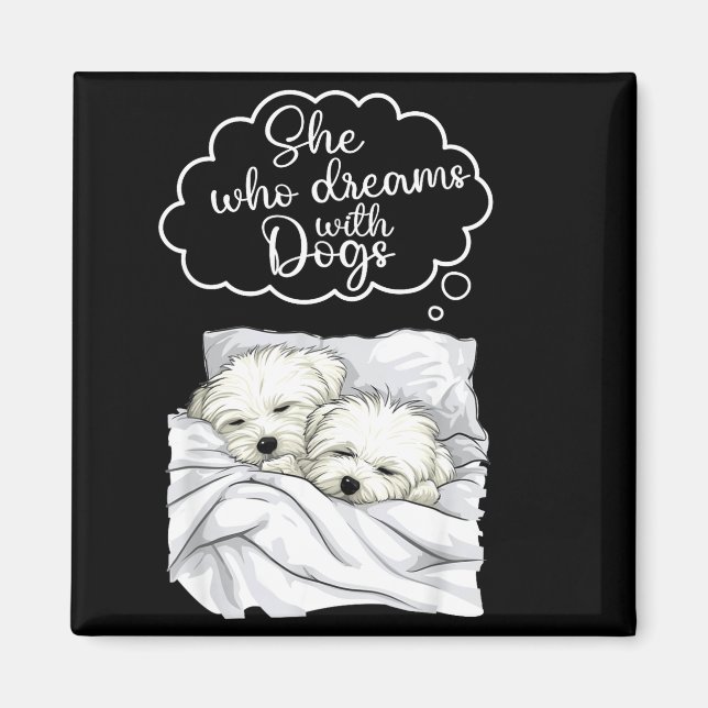 Imán Coton De Tulear Dog Nightgown Pajama  (Frente)